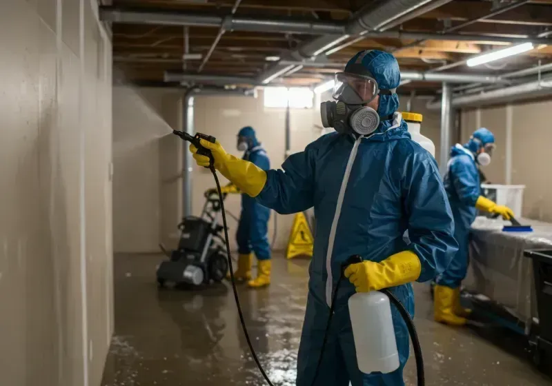 Basement Sanitization and Antimicrobial Treatment process in Three Oaks, MI